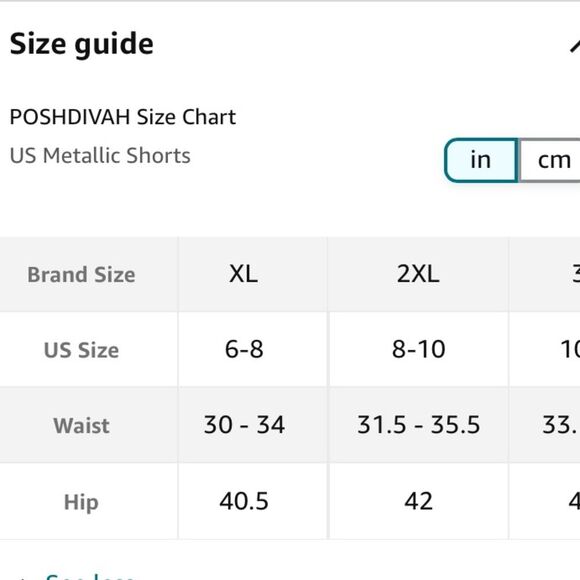 NWT Poshdivah Metallic Gold Shorts 6-8 - Picture 13 of 13